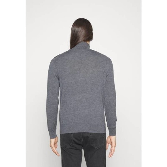 SANDRO Gris Chine H19Turtleneck Wool Sweater Size M NWT - Picture 4 of 12